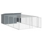 Casota p/ cães c/ parque 197x396x110 cm aço galvaniz. antracite