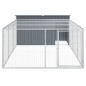 Casota p/ cães c/ parque 197x396x110 cm aço galvaniz. antracite