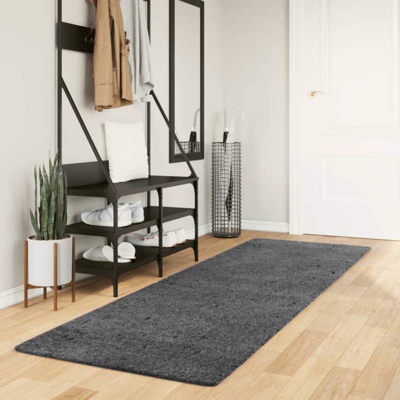 Tapete de pelo curto OVIEDO 80x250 cm antracite-Tapetes-Home Retail