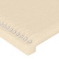 Cabeceira de cama 4 pcs tecido 72x5x78/88 cm creme