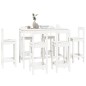 7 pcs conjunto de bar pinho maciço branco