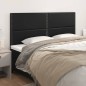 Cabeceira de cama 4 pcs couro artificial 100x5x78/88 cm preto