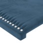 Cabeceira de cama 2 pcs veludo 90x5x78/88 cm azul-escuro