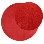 Tapete de pelo curto OVIEDO Ø 100 cm vermelho