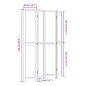 Biombo c/ 4 painéis madeira de paulownia maciça castanho-escuro