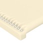 Cabeceira de cama 2 pcs couro artificial 90x5x78/88 cm creme