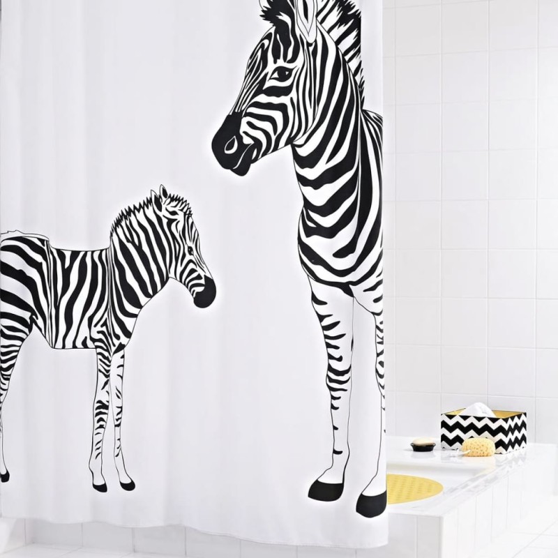 RIDDER Cortina de duche Zebra 180x200 cm-Cortinas para casa de banho-Home Retail