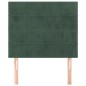 Cabeceira de cama 2 pcs veludo 100x5x78/88 cm verde-escuro