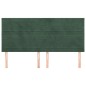 Cabeceira de cama 4 pcs veludo 100x5x78/88 cm verde-escuro