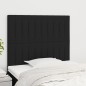 Cabeceira de cama 2 pcs tecido 100x5x78/88 cm preto