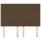 Cabeceira de cama 4 pcs tecido 72x5x78/88 cm castanho-escuro