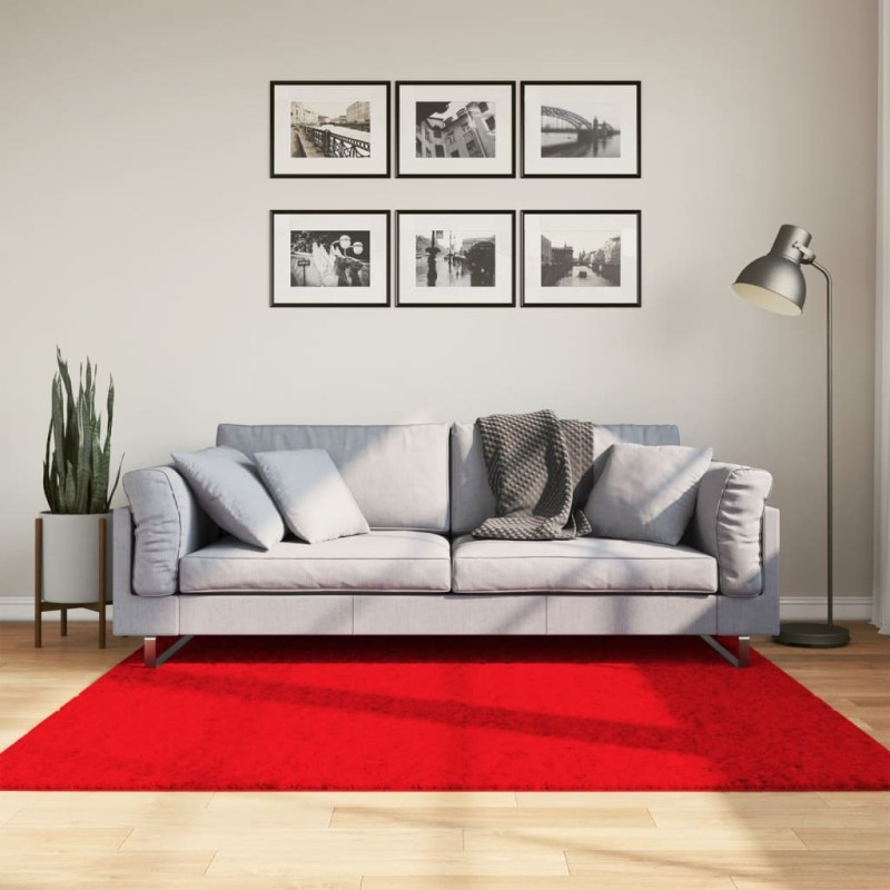 Tapete de pelo curto OVIEDO 160x160 cm vermelho-Tapetes-Home Retail