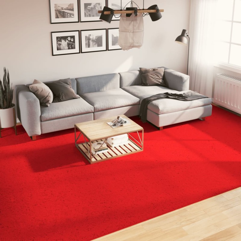 Tapete de pelo curto OVIEDO 300x400 cm vermelho-Tapetes-Home Retail