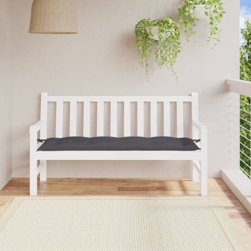 Almofadão p/ banco de jardim 150x50x7cm tecido oxford antracite-Almofadas para poltronas e sofás-Home Retail