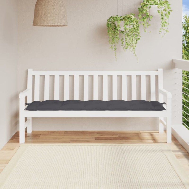 Almofadão p/ banco de jardim 180x50x7cm tecido oxford antracite-Almofadas para poltronas e sofás-Home Retail