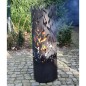 Esschert Design Tambor combustão Flames aço carbono preto FF408