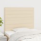 Cabeceira de cama 2 pcs tecido 90x5x78/88 cm creme