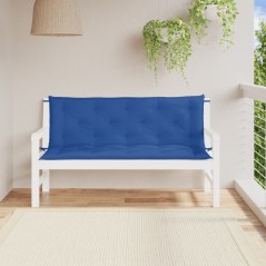 Almofadões banco jardim 2 pcs 150x50x7cm tecido oxford azul