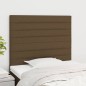 Cabeceira de cama 2 pcs tecido 100x5x78/88 cm castanho -escuro