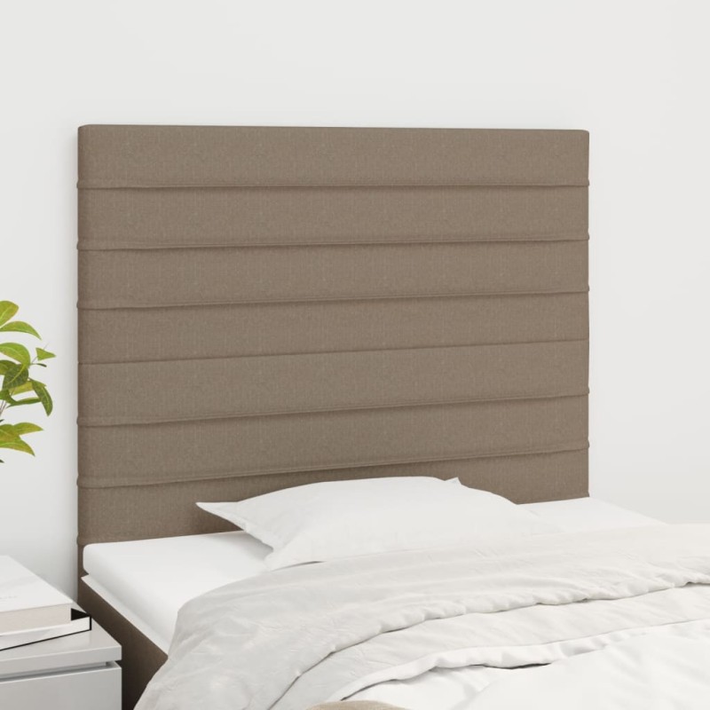 Cabeceira cama 2 pcs tecido 80x5x78/88 cm cinzento-acastanhado-Cabeceiras e estribos de camas-Home Retail