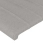 Cabeceira de cama 2 pcs tecido 100x5x78/88 cm cinzento-claro