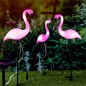 HI Iluminação LED solar de jardim estaca flamingo 3 pcs