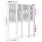 Biombo c/ 4 painéis madeira de paulownia maciça castanho-escuro