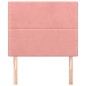 Cabeceira de cama 2 pcs veludo 100x5x78/88 cm rosa