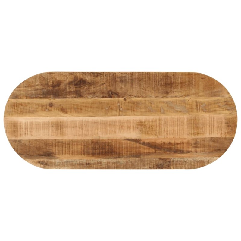 Tampo de mesa oval 100x50x3,8cm madeira mangueira áspera maciça-Tampos de mesa-Home Retail