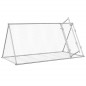 Gaiola para coelhos 200x105x91 cm aço galvanizado prateado