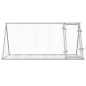 Gaiola para coelhos 200x105x91 cm aço galvanizado prateado