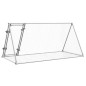 Gaiola para coelhos 200x105x91 cm aço galvanizado prateado