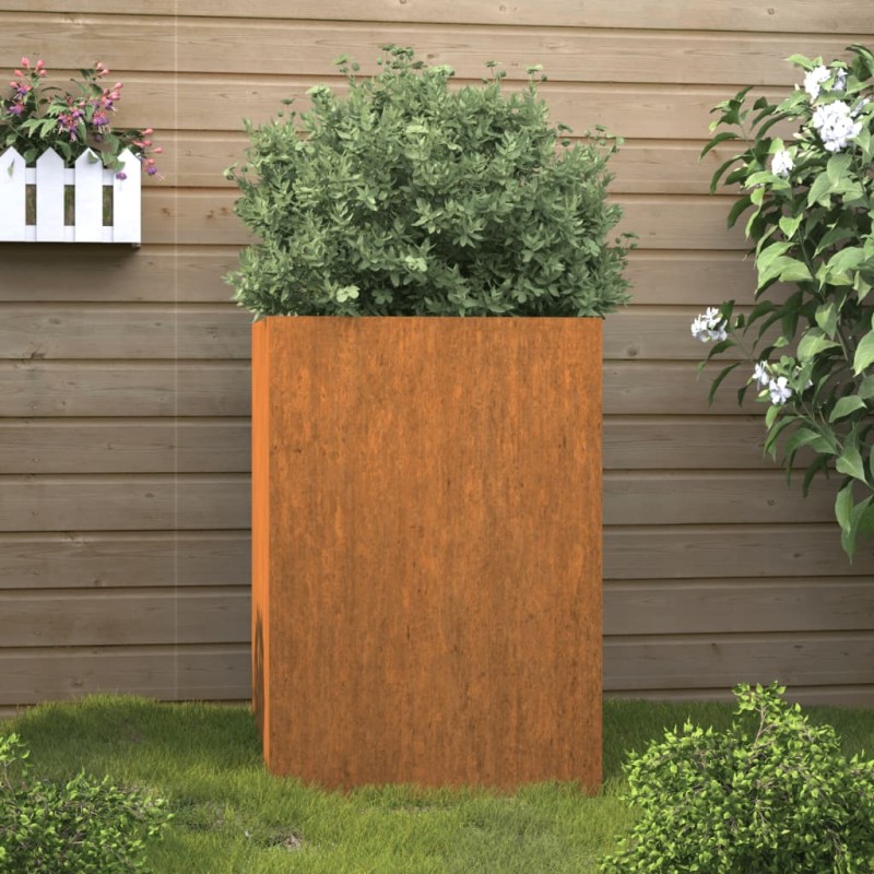 Vaso/floreira 52x48x75 cm aço corten-Vasos e floreiras-Home Retail