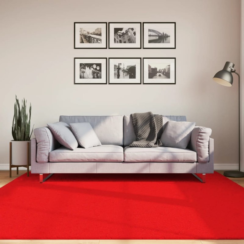 Tapete de pelo curto OVIEDO 200x200 cm vermelho-Tapetes-Home Retail