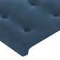 Cabeceira de cama 2 pcs veludo 100x5x78/88 cm azul-escuro