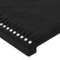 Cabeceira de cama c/ abas veludo 93x23x78/88 cm preto