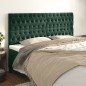 Cabeceira de cama 4 pcs veludo 100x7x78/88 cm verde-escuro