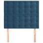 Cabeceira de cama 2 pcs veludo 90x5x78/88 cm azul-escuro