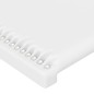 Cabeceira de cama c/ abas couro artificial203x23x78/88cm branco