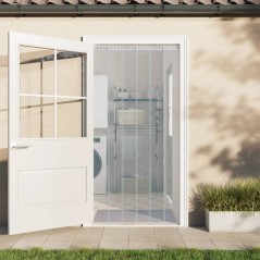 Cortina de porta 200 mm x 1,6 mm 10 m PVC transparente