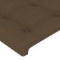 Cabeceira de cama 4 pcs tecido 80x5x78/88 cm castanho-escuro