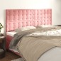 Cabeceira de cama 4 pcs veludo 80x5x78/88 cm rosa