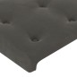 Cabeceira de cama 4 pcs veludo 90x5x78/88 cm cinzento-escuro