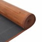 Tapete retangular 100x1000 cm bambu castanho