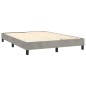 Estrutura de cama 140x190 cm veludo cinzento-claro