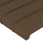 Cabeceira de cama c/ abas tecido 93x23x78/88 cm castanho-escuro