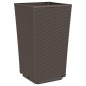 Vasos/floreiras 4 pcs 32,5x32,5x57 cm PP castanho