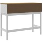 Mesa consola FLORO 89,5x36,5x73 cm pinho maciço branco