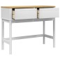 Mesa consola FLORO 89,5x36,5x73 cm pinho maciço branco