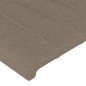 Cabeceira cama abas tecido 147x23x78/88 cm cinzento-acastanhado